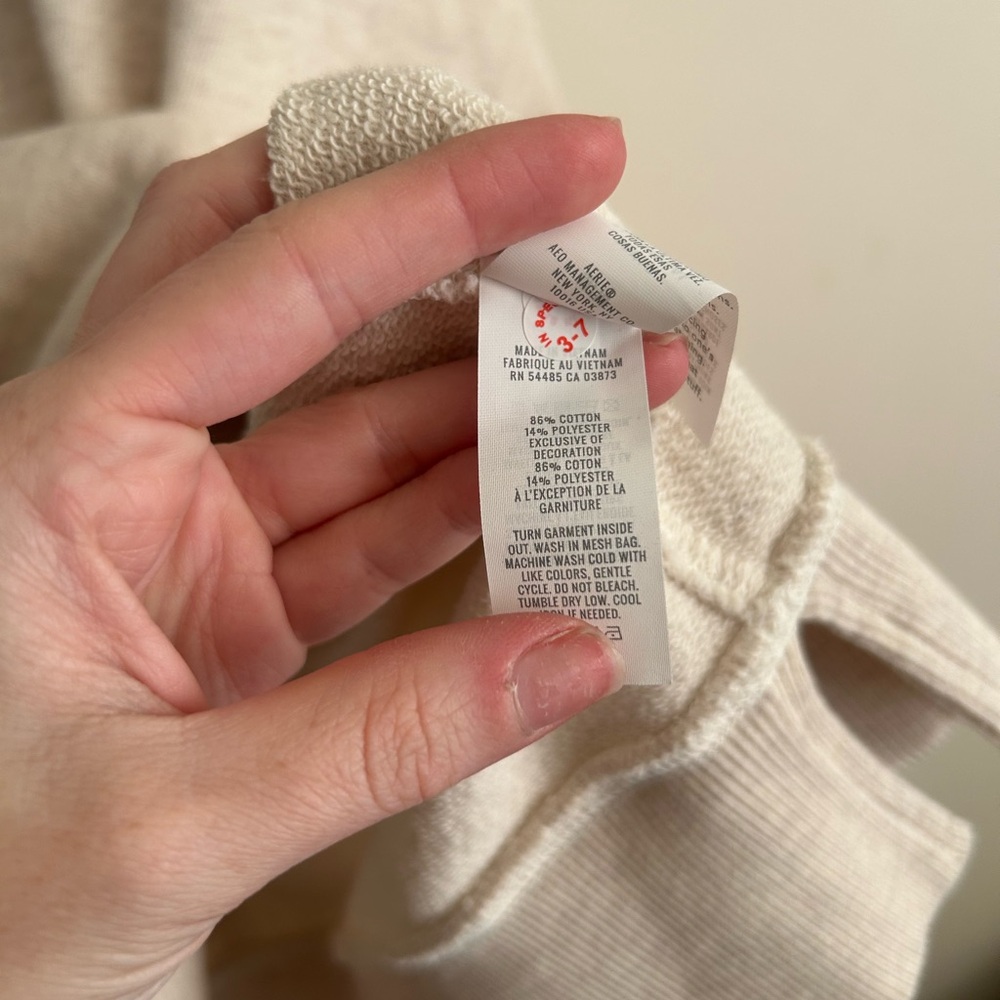 *Brand new* Aerie Cozy Beige Sweatshirt - Picture 7 of 7